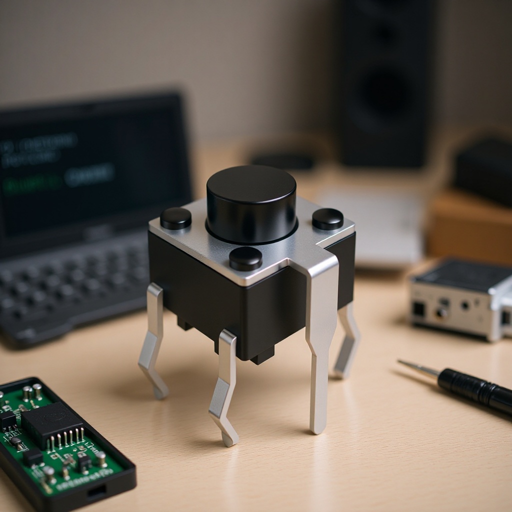 厂家供应支架按钮开关 带支架复位开关 侧按支架轻触开关