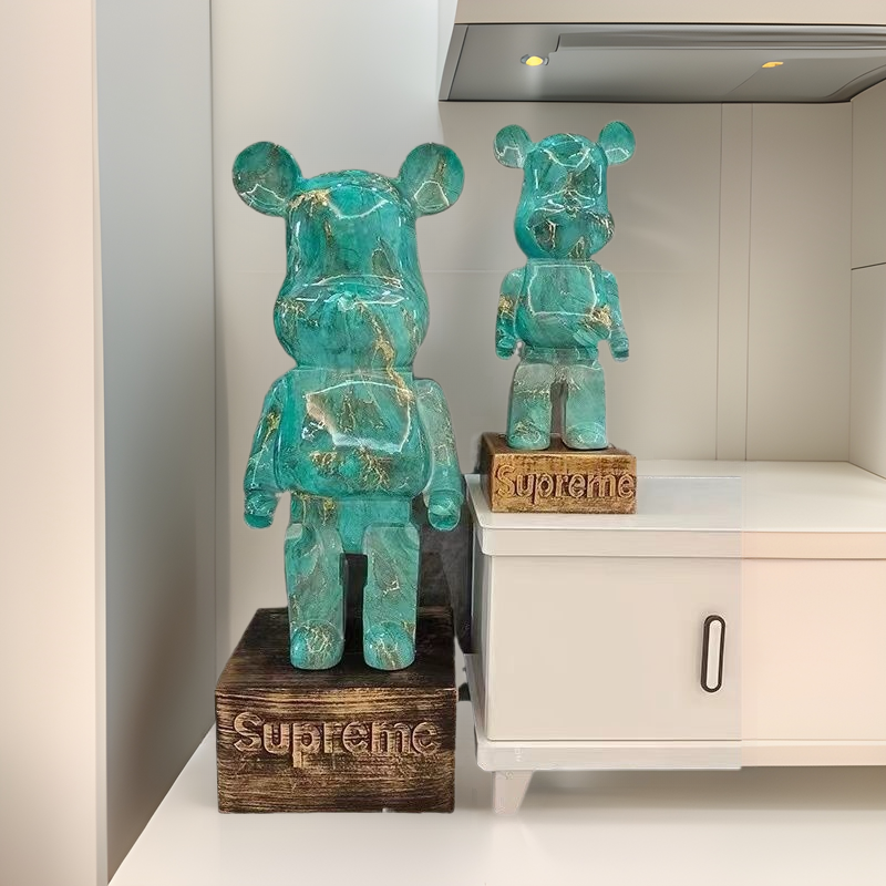 Light luxury violent bear living room decoration living room modern home hallway painted opening decoration Net red floor doll