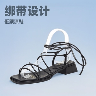2023 Summer sandals female new design sense niche seaside holiday beach shoes fairy wind strap sandals