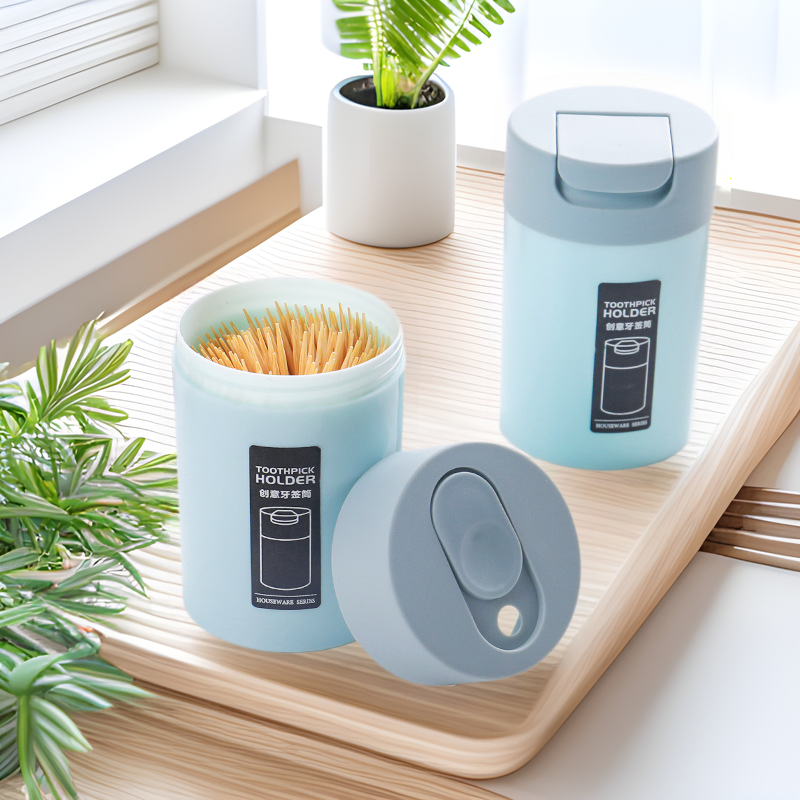 Portable Toothpick Box Creative Toothpick Bucket Household Plastic Living Room Coffee Table Toothpick Bottle Toothpick Cans Toothpick Cans