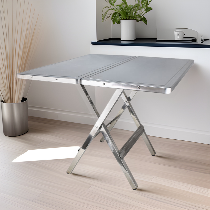 Stainless Steel Folding Table Portable Outdoor Advertising Table Stall Table Exhibition Advertising Table Portable Stall Folding Table
