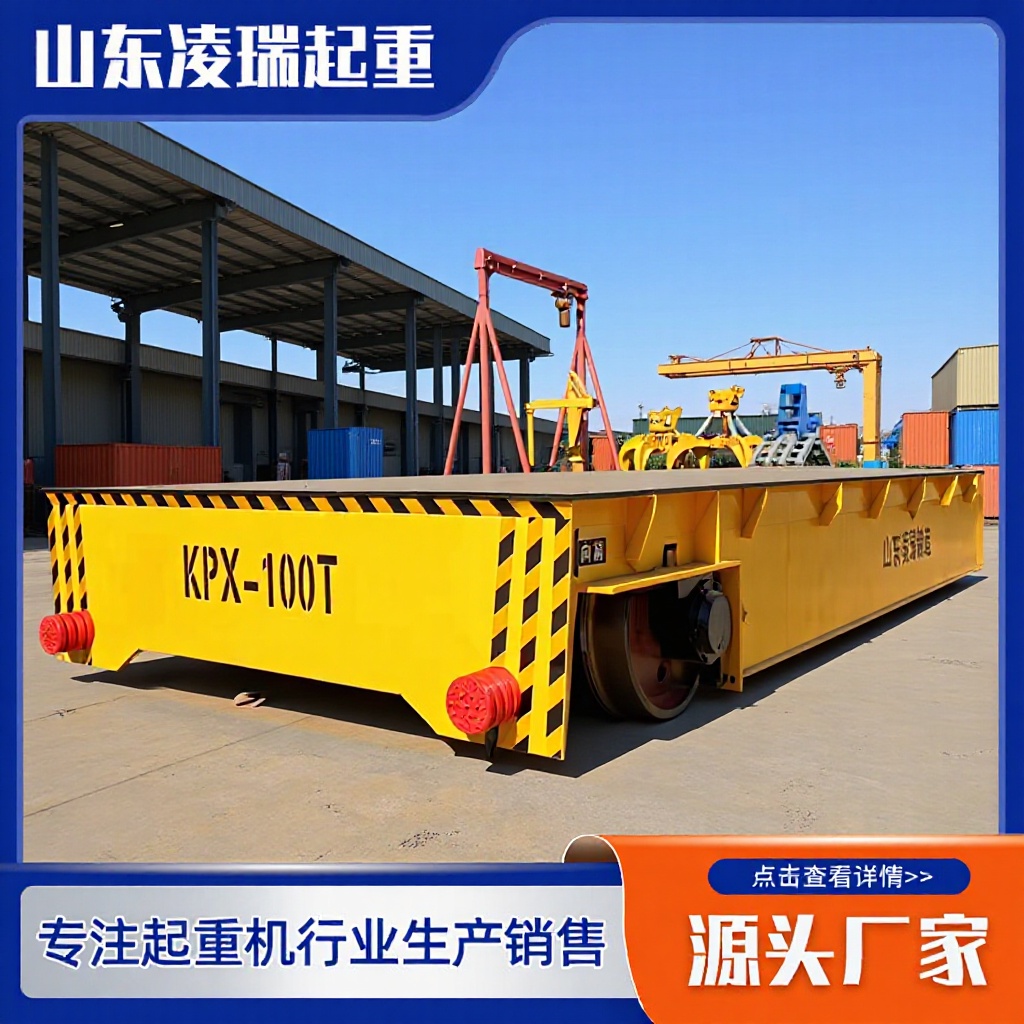 25t蓄电池轨道电动地平车车间转运过跨车平板车30吨电动地平车