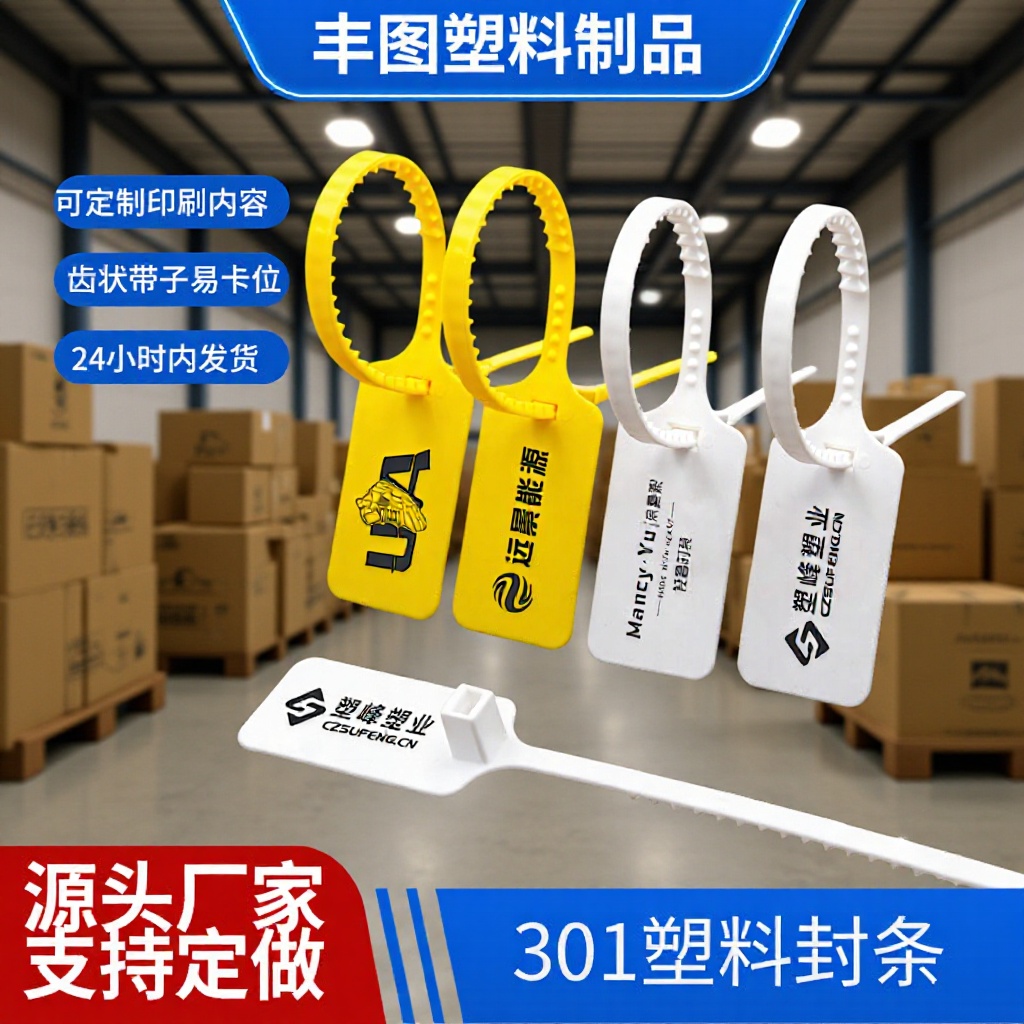 200条起一次性服装防盗扣快递物流防调包塑料封条30cm防伪