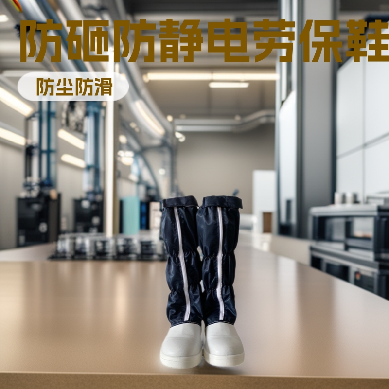防静电高筒劳保鞋防砸软底食品级化工制药厂洁净室防尘鞋洁净防尘