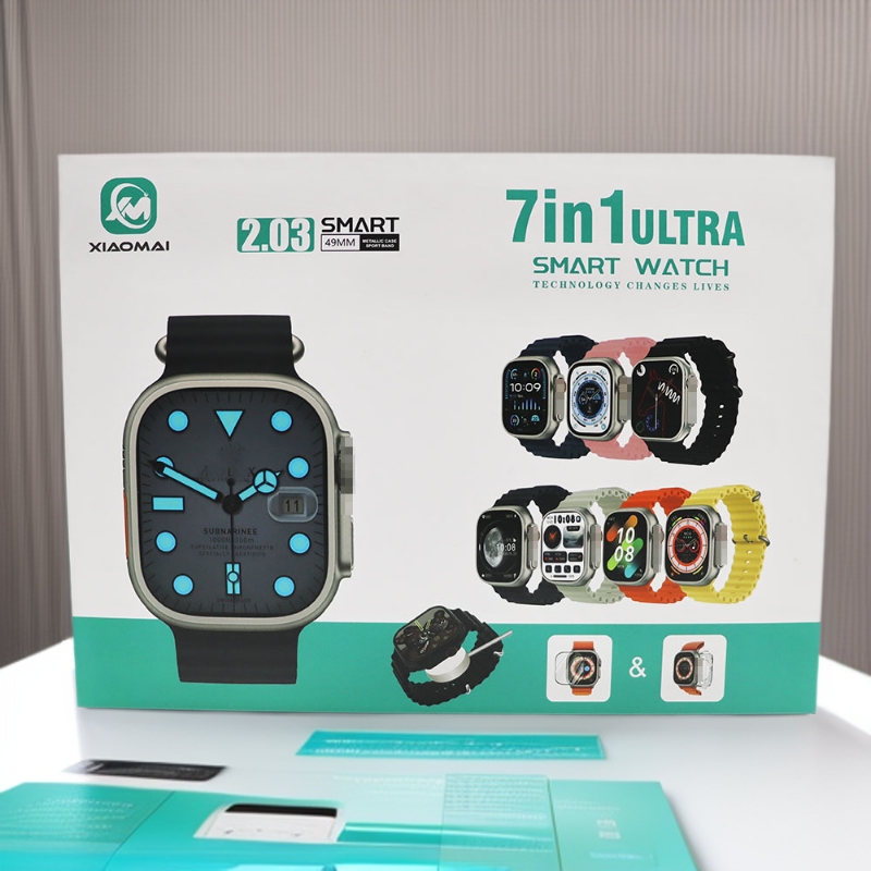 7+1智能手表跨境礼盒套装华强北热卖套装组合寻手机监测心率