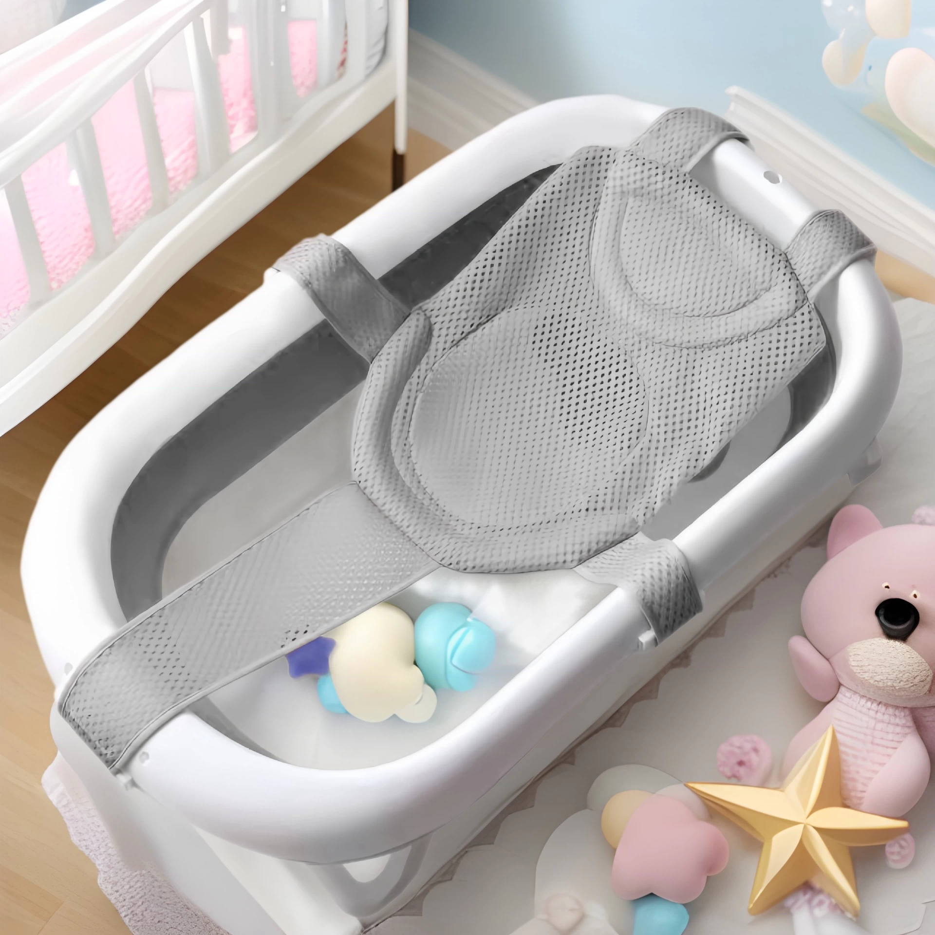 Детская сетка для ванны, детская ванна, детский плавающий коврик для ванны, детская подставка для ванны, универсальная сетчатая сумка для малышей.