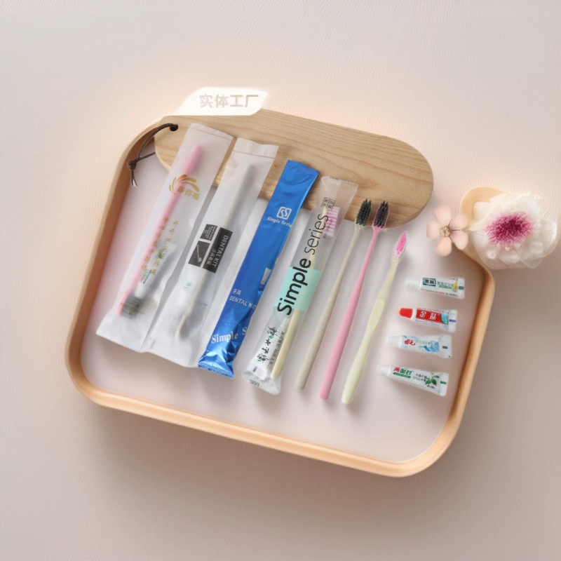 Одноразовая зубная щетка и набор зубной пасты для отеля B & B, туалетные принадлежности для отеля, портативная зубная щетка для взрослых