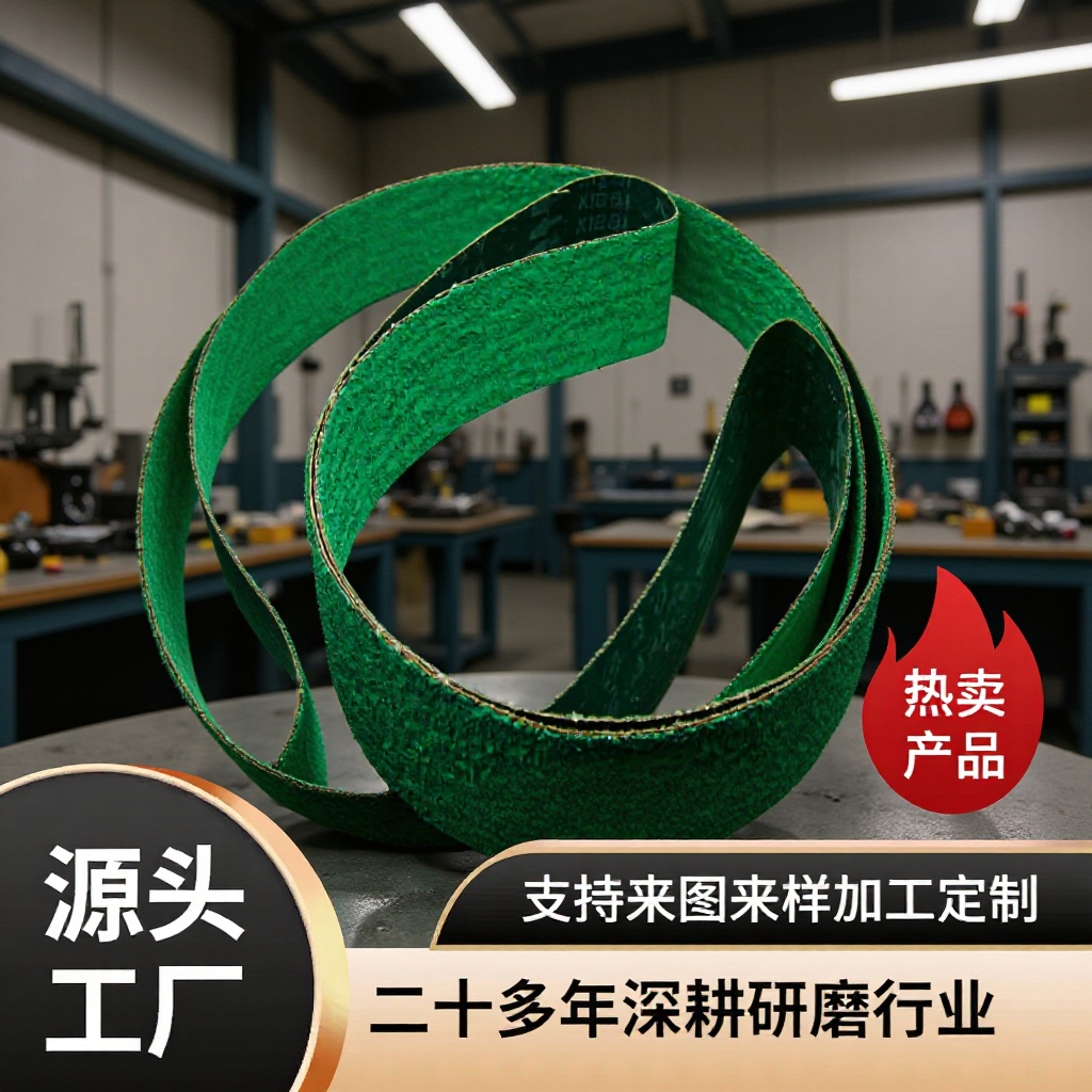 NCA牛头铸造件浇口打磨去毛刺野牛锆刚玉50x2100打磨抛光砂带