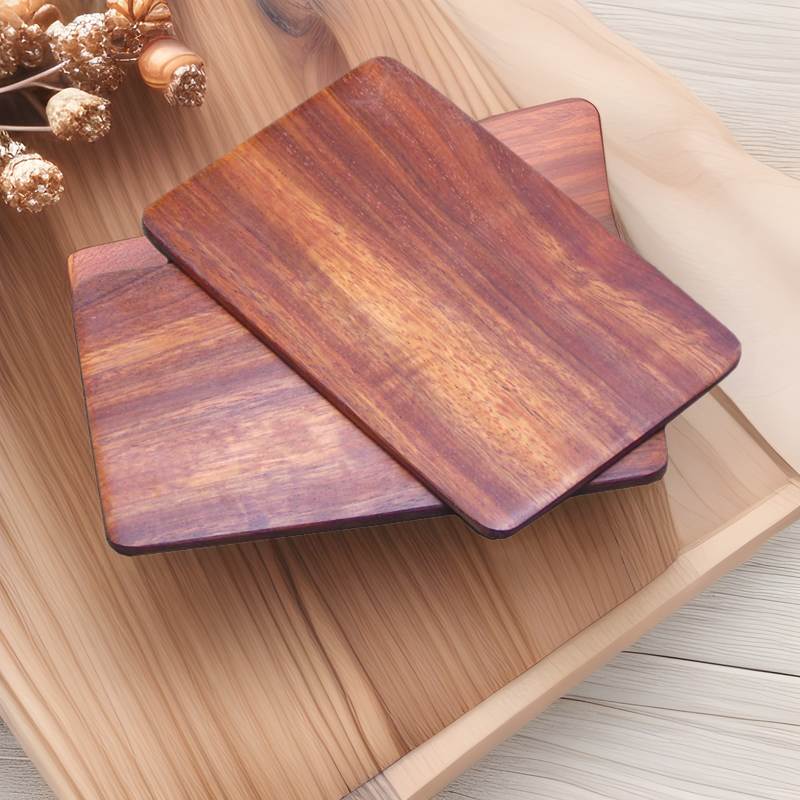 批發檀木卡片木吊牌空白雕刻材料黑檀木吊墜挂件隨手禮酒牌名片