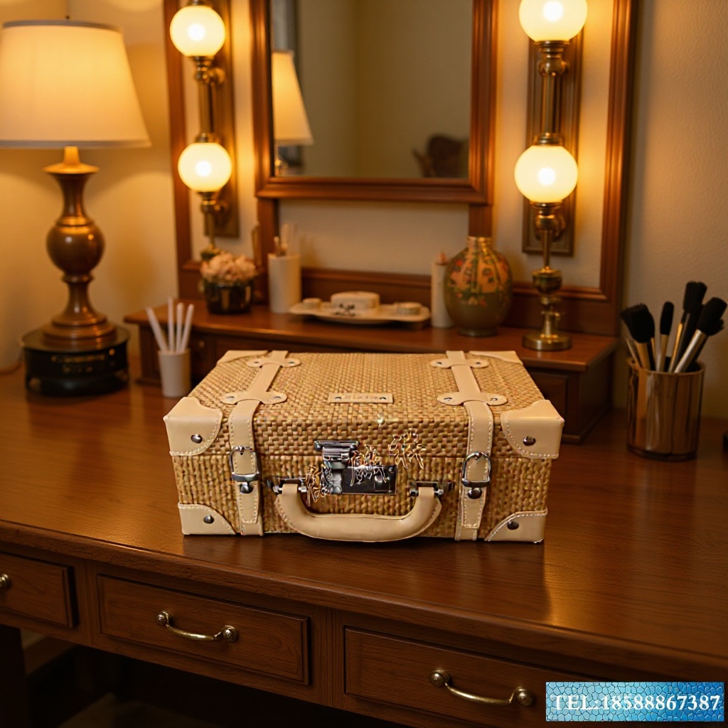 皮质礼品盒亲子野外宿营野炊食品包装皮盒餐饮展示皮箱便携手提箱