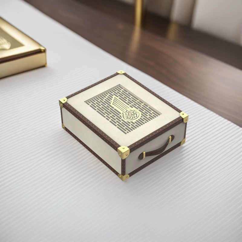 Индивидуальная высококачественная кожаная коробка для алкоголя, кожаная коробка для красного вина, роскошная упаковочная коробка для косметики, подарочная упаковочная коробка для фестиваля середины осени