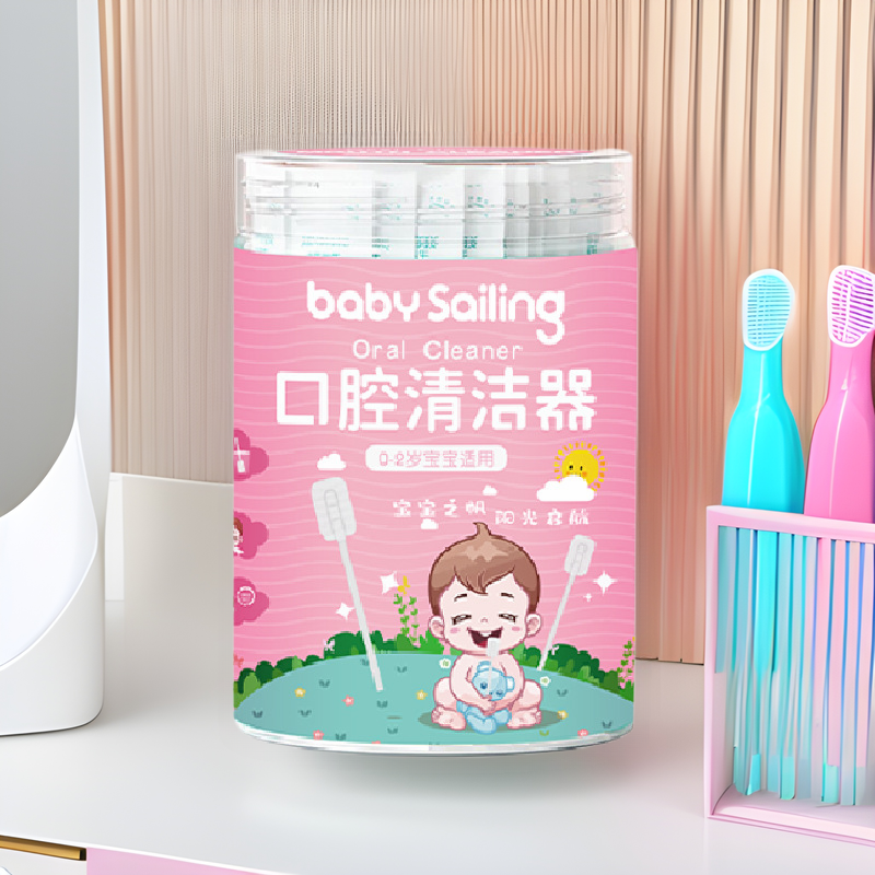 Glue-free baby oral cleaner deciduous teeth newborn infant brushing cotton swab baby toothbrush tongue coating God