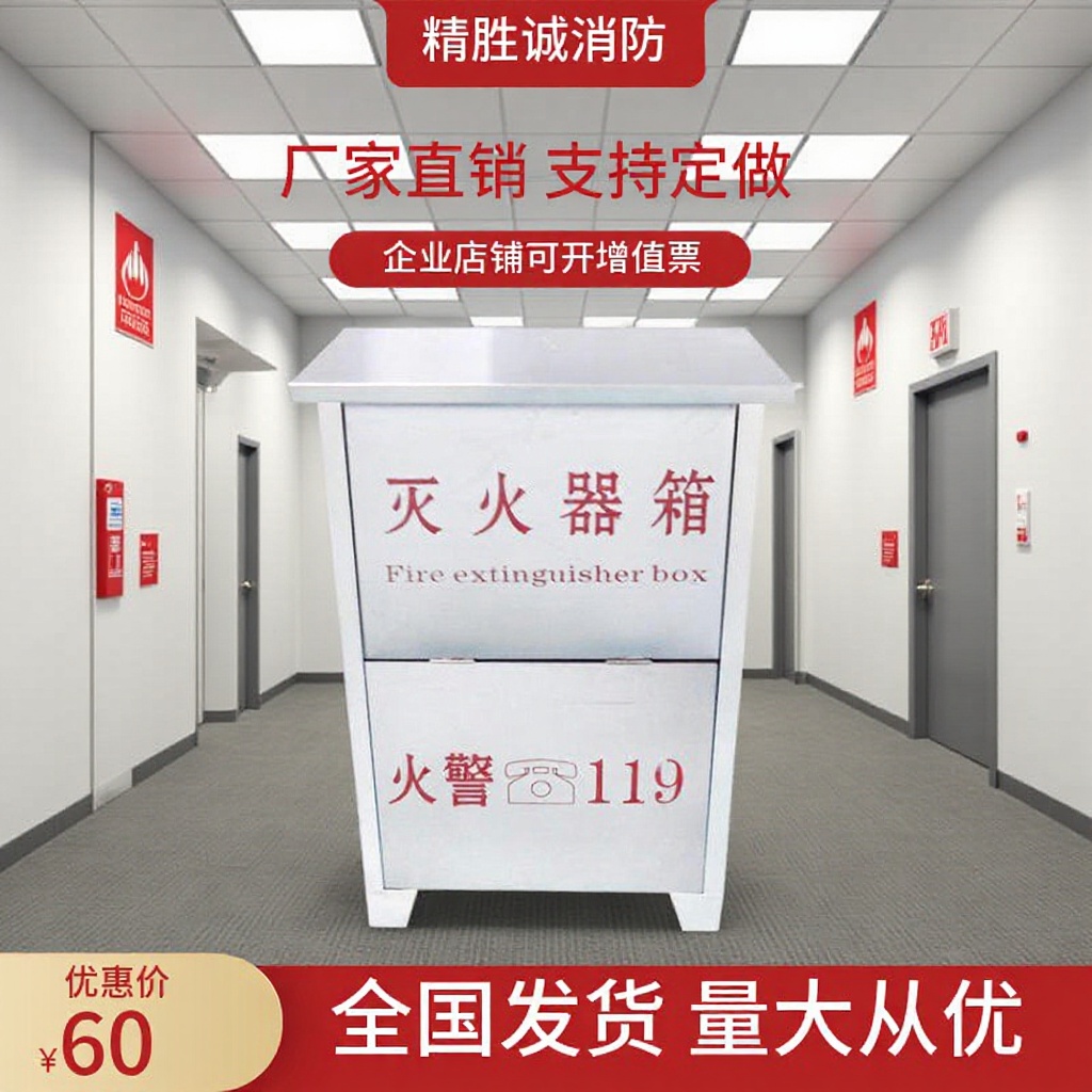 不锈钢304灭火器箱白钢201消防器材灭火器4kg5kg8kg箱子套装家用