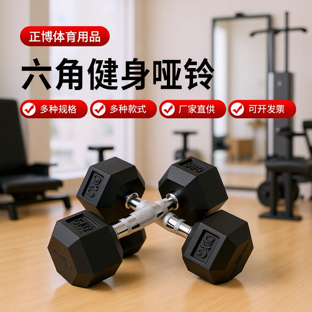 Dumbbell hexagonal bolsas domésticas Dumbbell fijo gimnasio Dumbbell entrenamiento de fuerza para mejorar el gimnasio Dumbbell