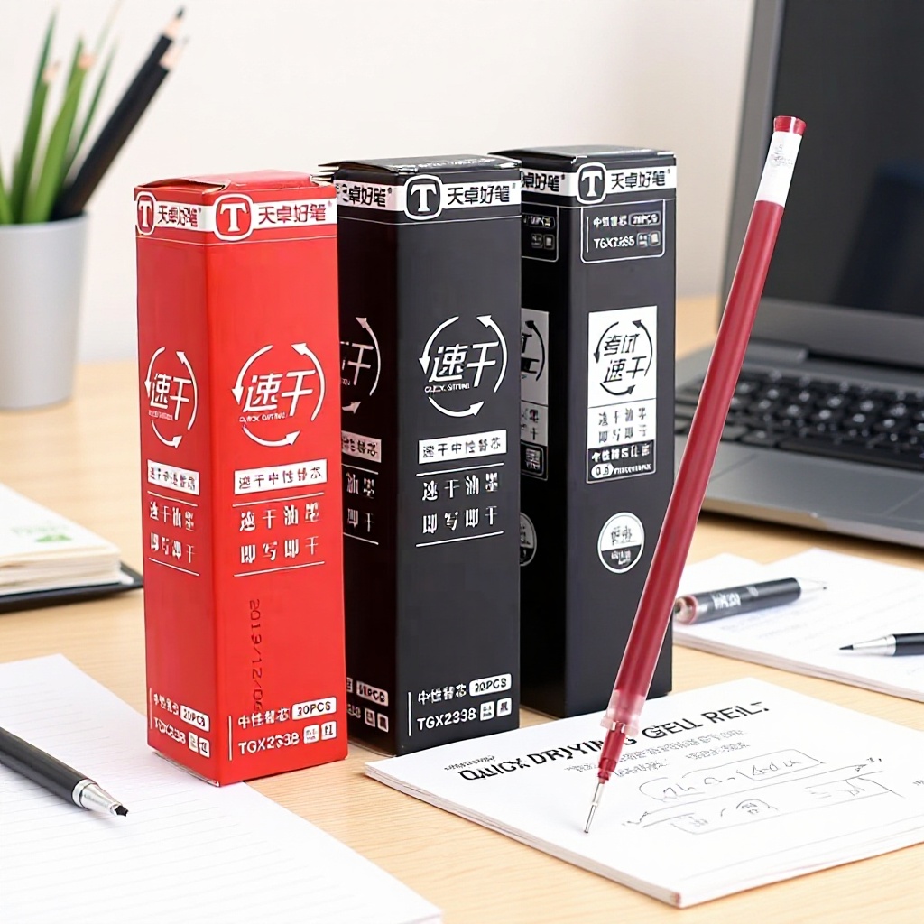 Tianzhuo 2338 Quick-Drying Pen Refill 0.5mm Black Full Needle Tube Pen Refill Gel Pen Refill Student Exam Pen Refill