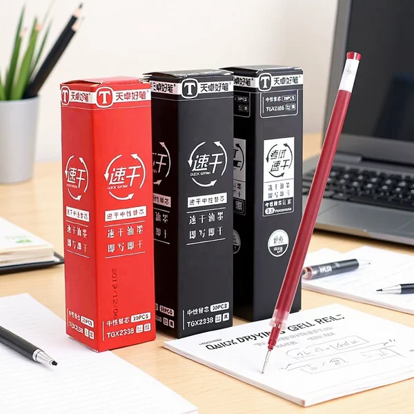 Tianzhuo 2338 Quick-Drying Pen Refill 0.5mm Black Full Needle Tube Pen Refill Gel Pen Refill Student Exam Pen Refill