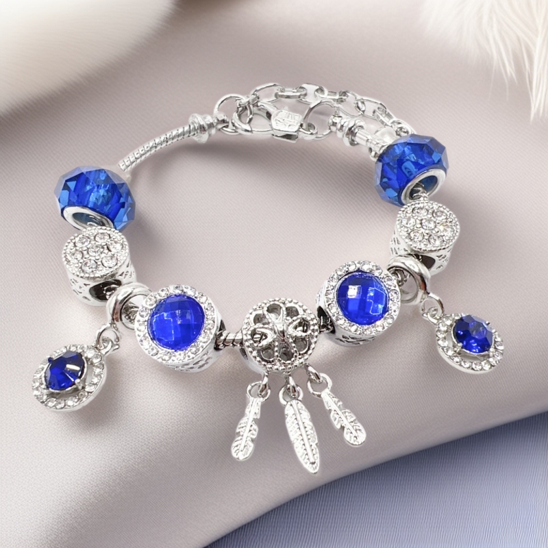 Panjia Cross-border Xizang Sapphire Full Diamond Dreamcatcher Bracelet DIY Men's and Women's Wholesale Adjustable Fashion Amazon