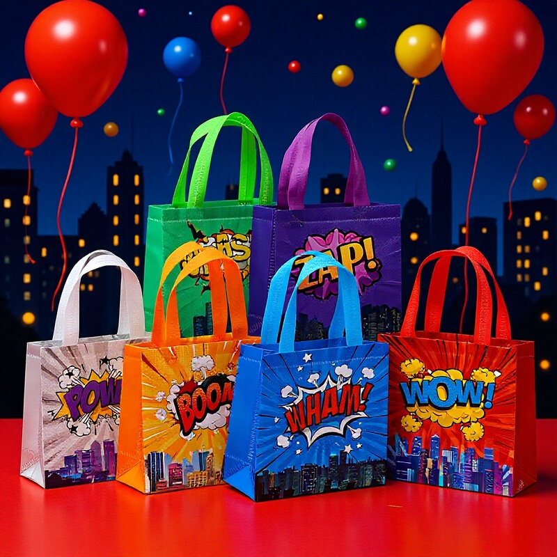 Cartoon Printed Packaging Bag City Hero Tote Bag Non-Woven Holiday Gift Packaging Bag Wholesale Cartoon Printed Packaging Bag City Hero Tote Bag Non-Woven Holiday Gift Packaging Bag Wholesale