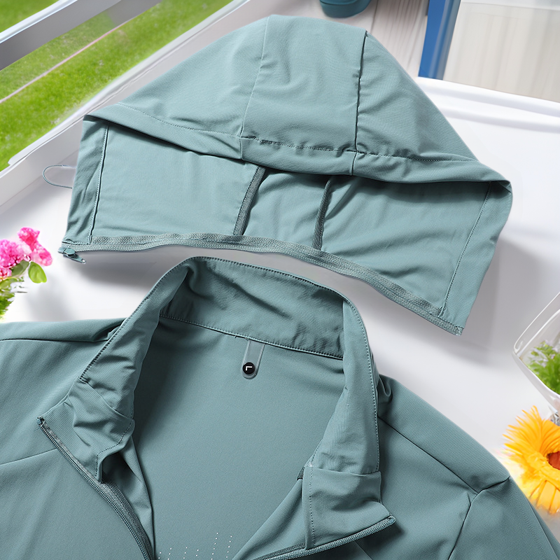 25 New Summer Sunscreen Clothing for Men and Women Ice Silk Anti-ultraviolet Breathable Skin Clothing Outdoor Quick-drying Thin Lovers Clothing
