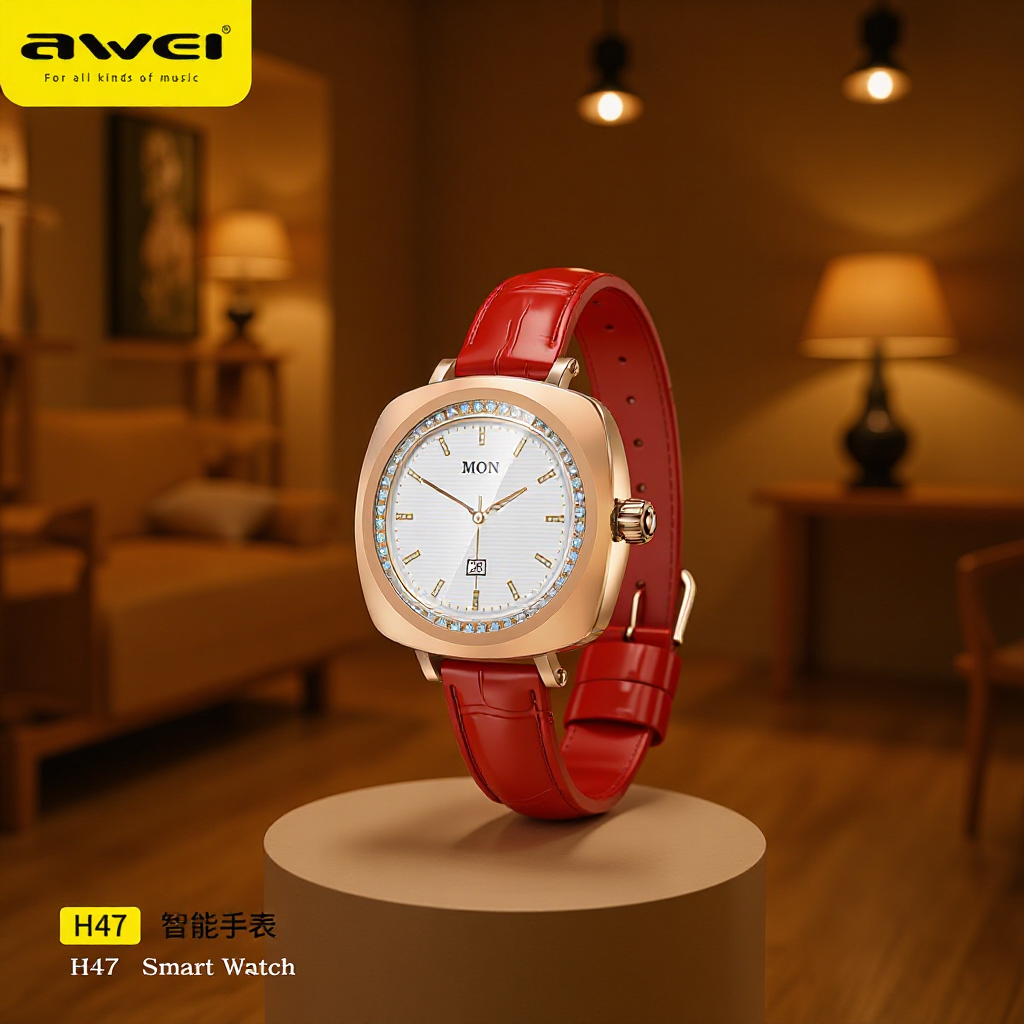Awei Uses Weih H47 New Watch Heart Rate Blood Oxygen Physiological Cycle Ip68 Waterproof Women's Smart Watch
