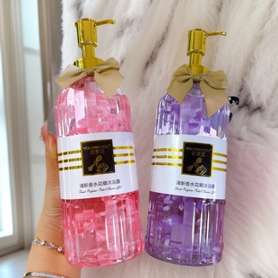 Shake the sound of the network red with perfume shower gel flavor lasting fragrance petal shower gel shower gel large bottle in stock
