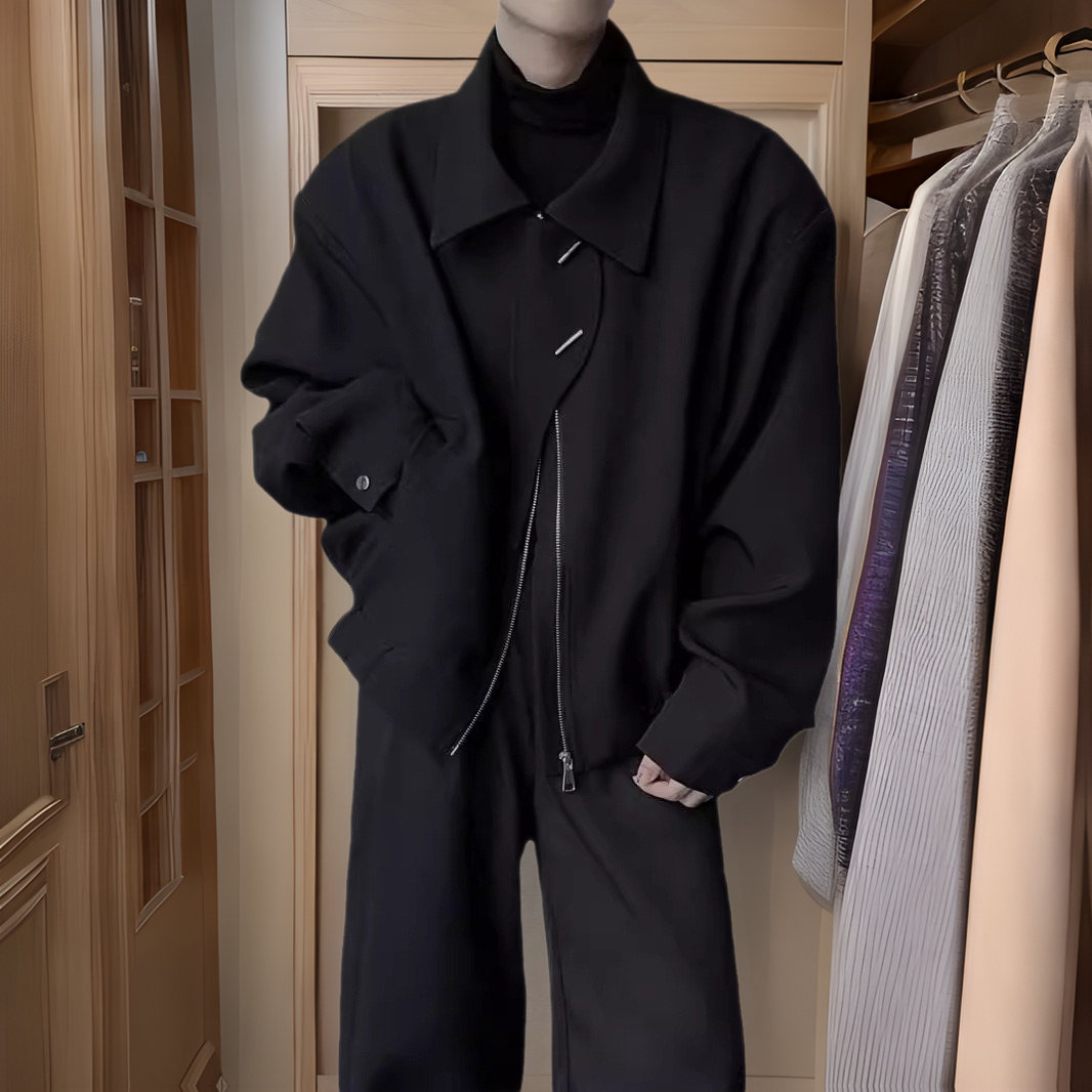 2024 American Style High Street Design Niche Lapel Jacket for Men and Women Retro Loose All-match Fashionable Casual Jacket