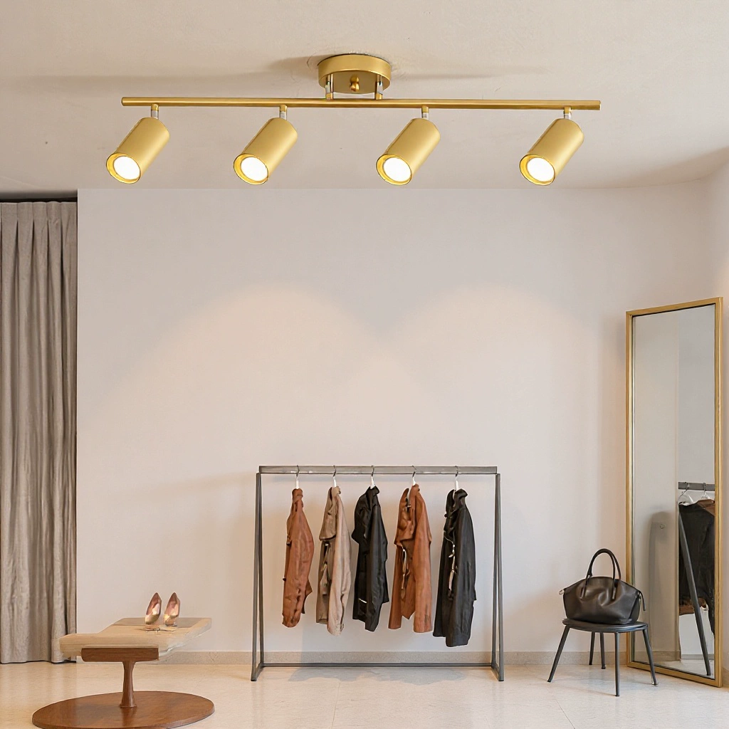 Прожектор для поверхностного монтажа на треке в скандинавском постмодернистском стиле, роскошный светильник для гостиной, спальни, фоновой стены, потолочного рельсового светильника, прожектор для магазина одежды