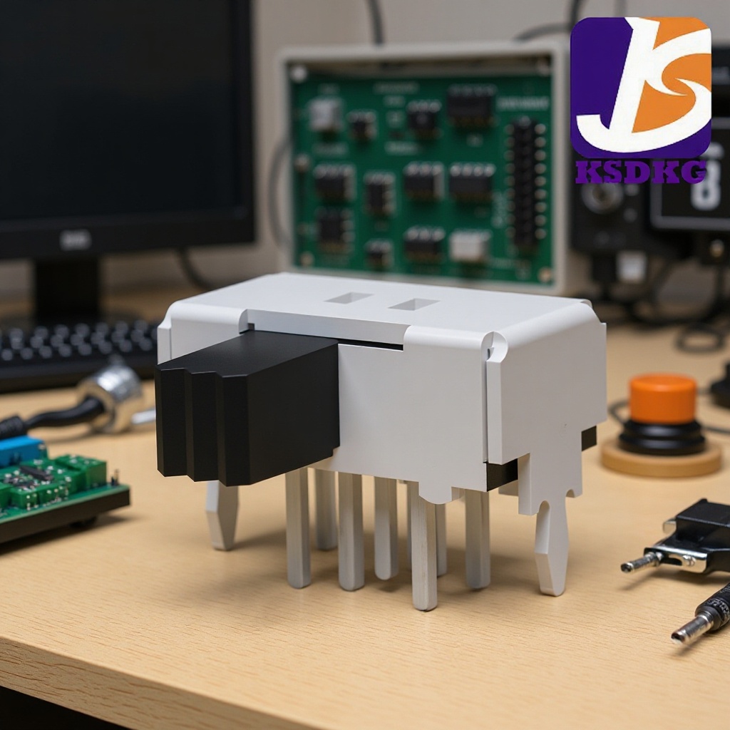 拨动开关2档2P2T  侧拨小型滑动开关 卧式侧拨拨动开关六脚行程2