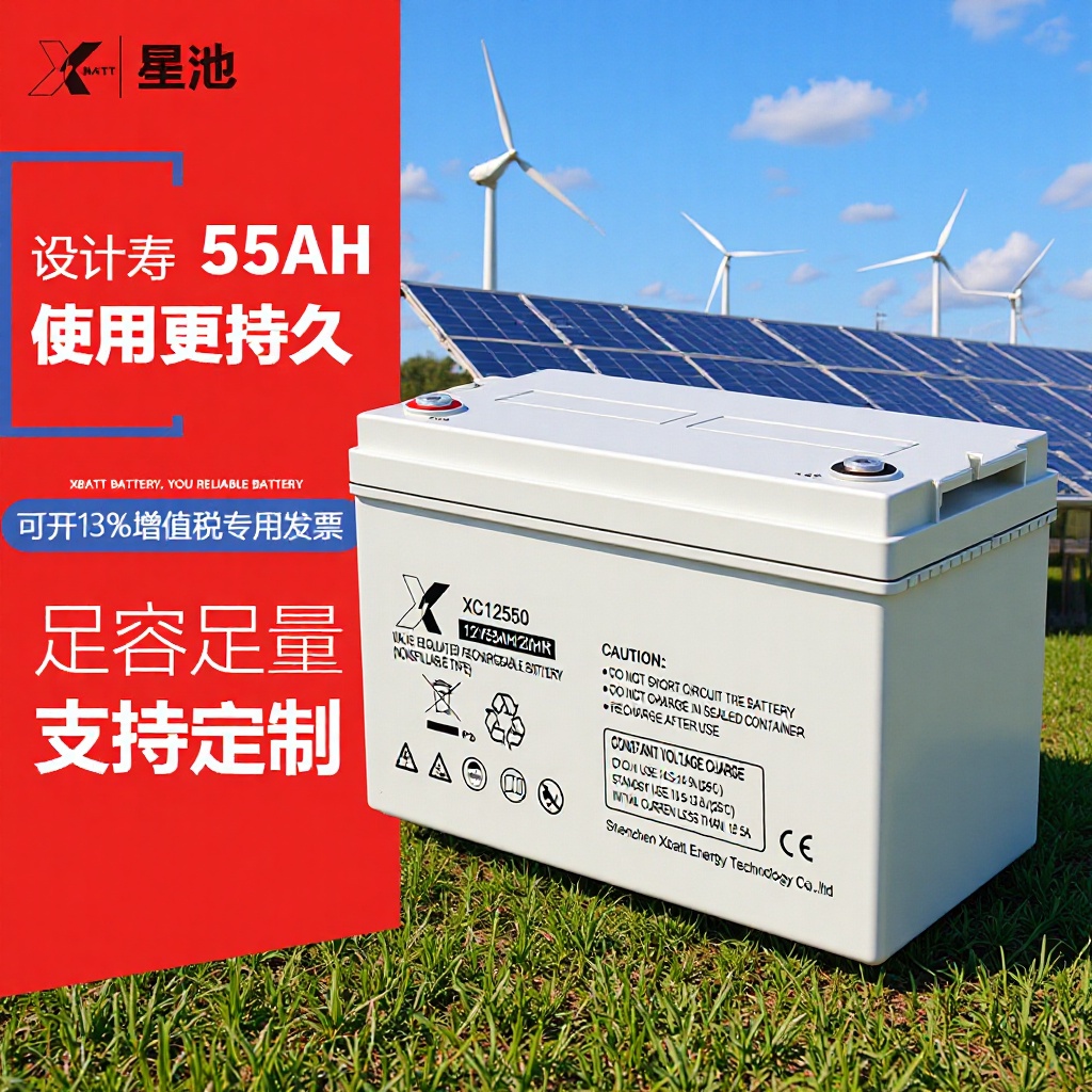 XBATT星池蓄电池光伏电站蓄电55ah12v 12v55ah