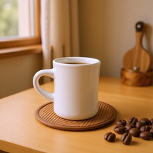 现货米色厚壁收腰马克杯陶瓷咖啡来图印制logo小蛮腰奶油色陶瓷杯