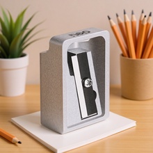 得力金属卷笔刀0596迷你削笔器独立包装锌合金办公铅笔刀一件代发