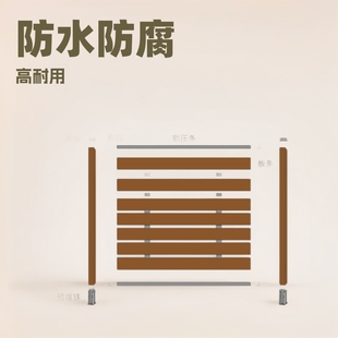 Wpc Outdoor Plastic Wood Fence House Courtyard Terrace Fence Anti-Corrosion Wood Fence Guardrail Fence Grille Fence