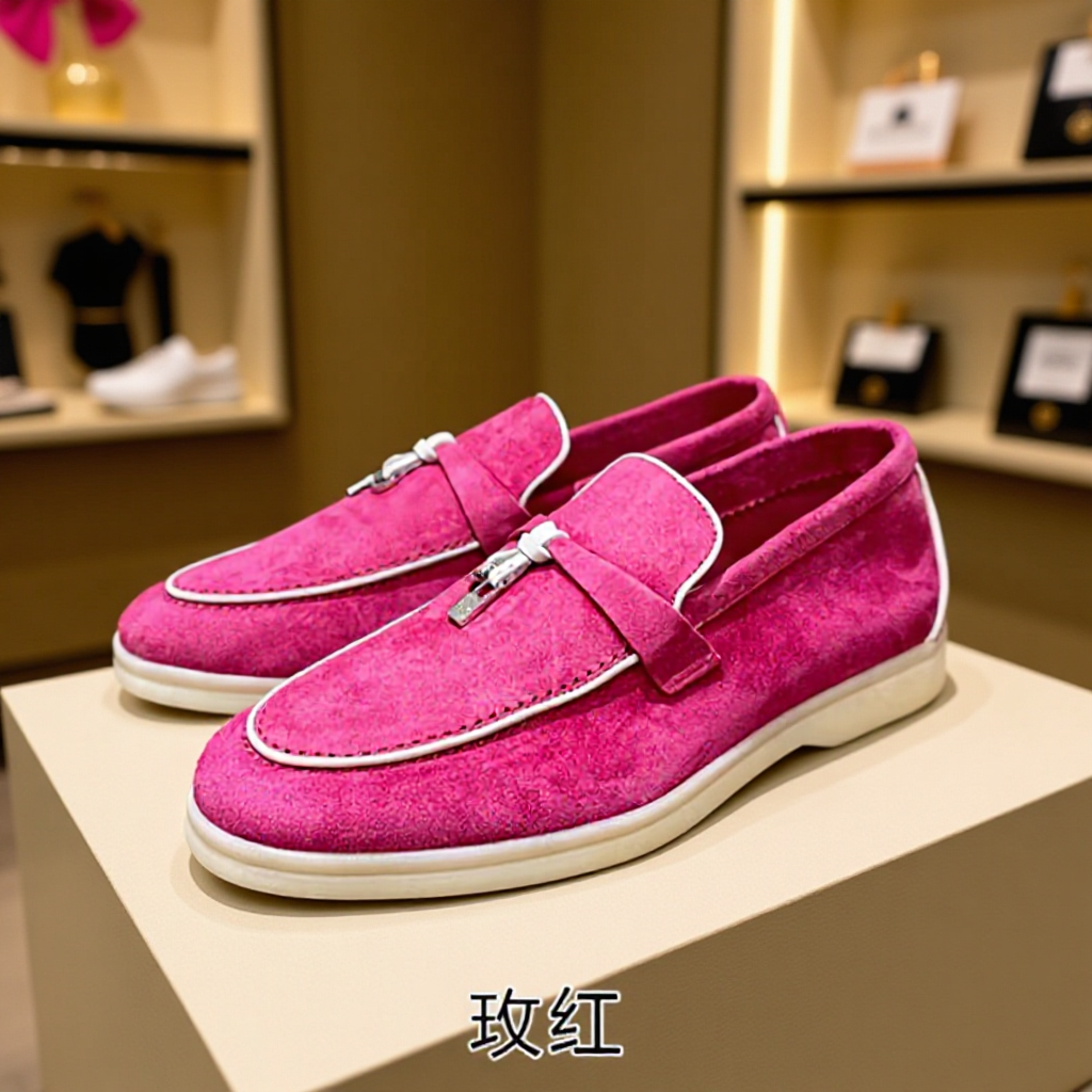 Loafers Piping Style Tendon Soft Sole Slip-On Loafers Foreign Trade Women's Shoes