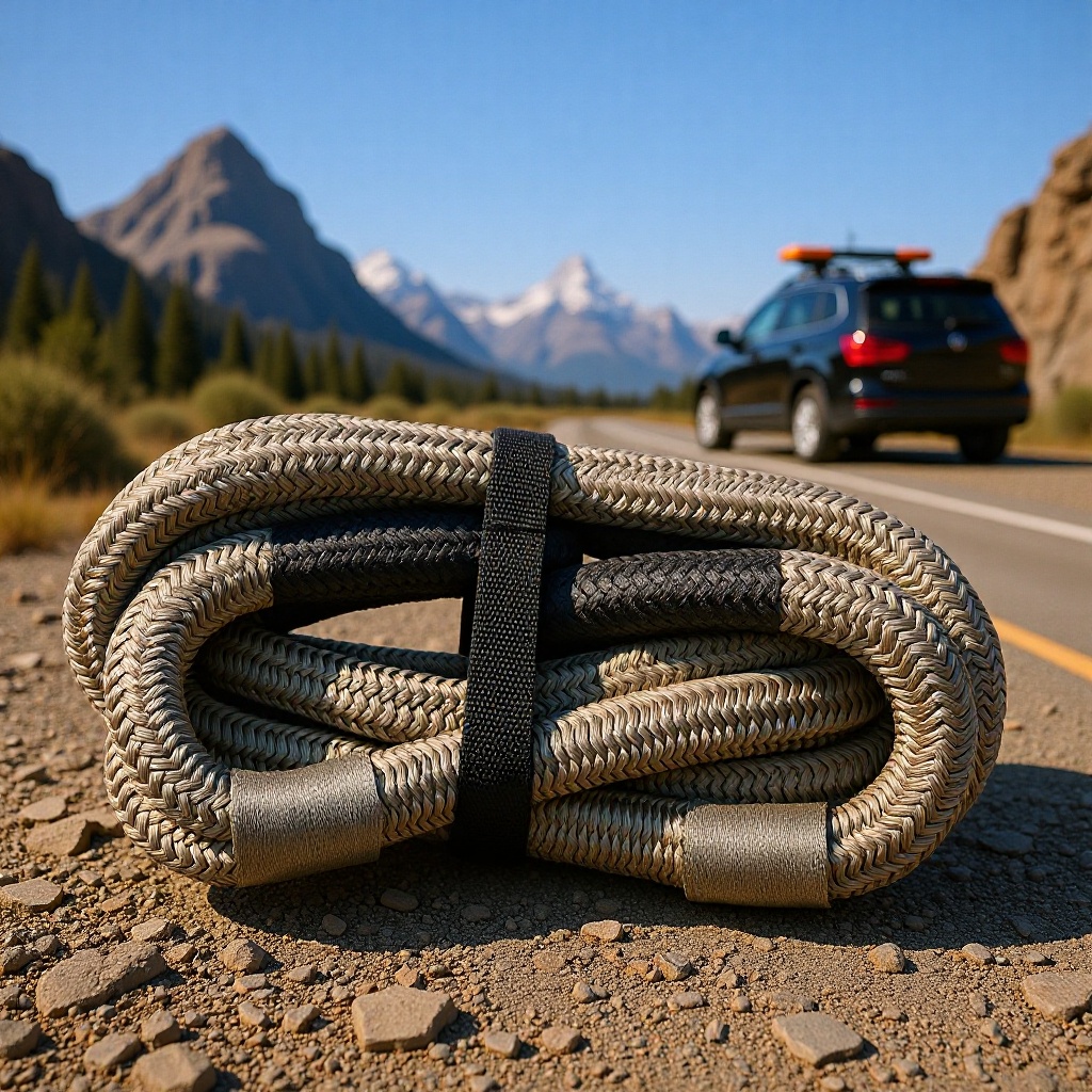 汽车救援拖车绳  动力回收户外牵引带可搭配带软卸扣和包工厂货源