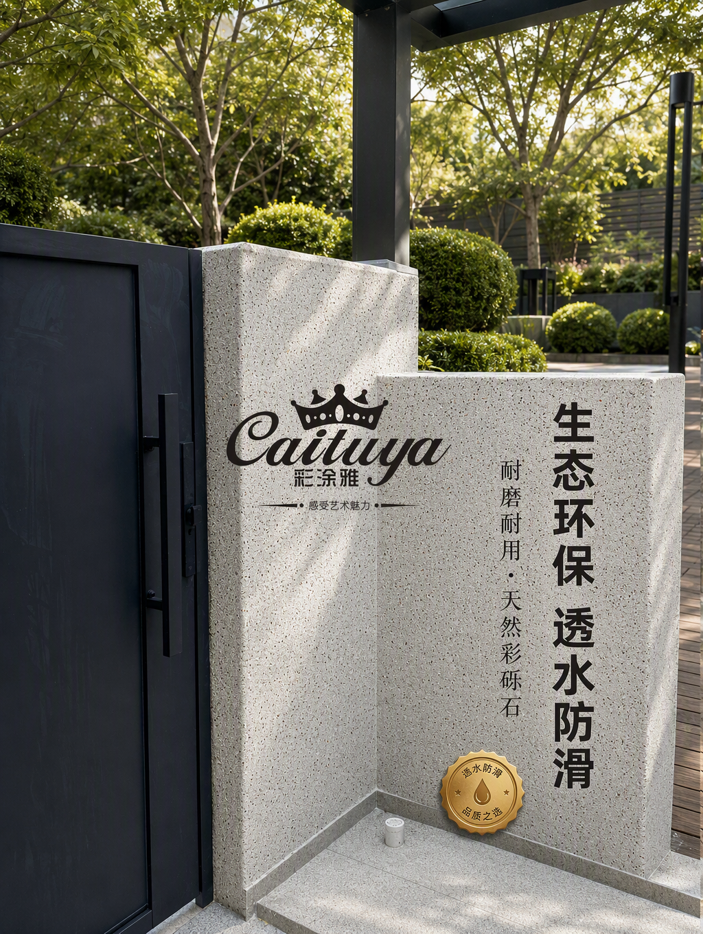 厂商代理水洗石天然彩砾石生态环保透水地坪公园广场铺路石地坪漆产品实拍图