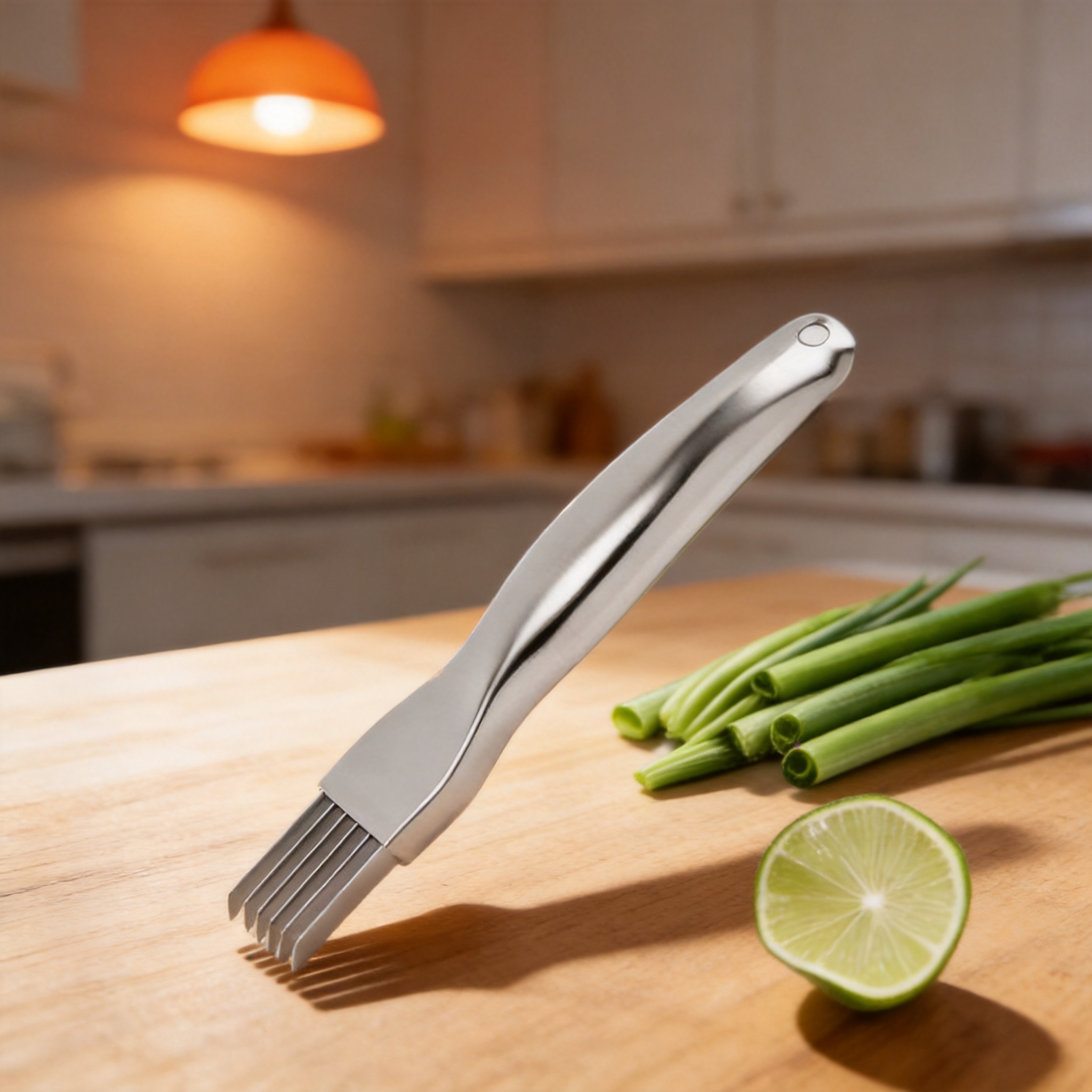 Stainless Steel Green Onion Cutter Creative Home Vegetable Scallion Shredder Slicer Knife Shredding Tool Kitchen Grater Shredding Knife