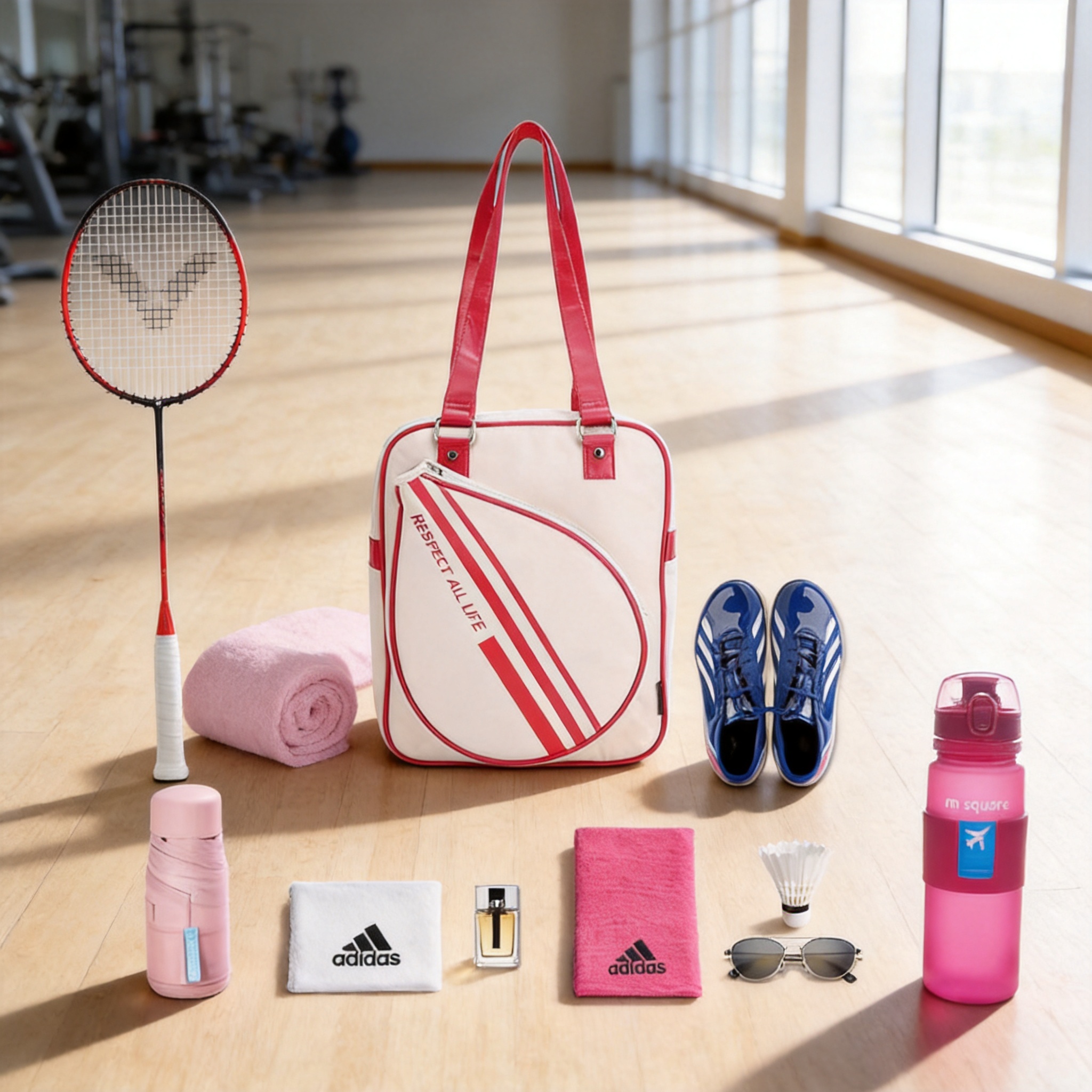Cross-Border New Style Tennis Racket Protective Cover for Women, Korean Style Badminton Racket Bag, Portable Sports Fitness Bag