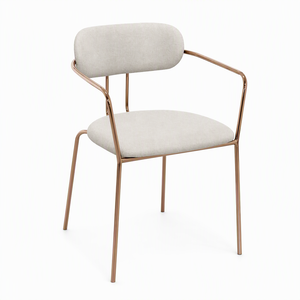Silla de Comedor Moderna de Lujo de Metal y Cuero, Multifuncional, Giratoria, con Reposabrazos, para Restaurante