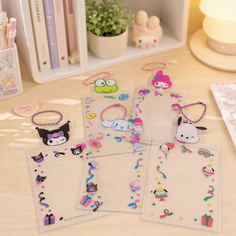 Korean Sanrio Transparent 3inch Card Holder Idol Album Photo Card Protective Cover Campus Card Id Card Bank