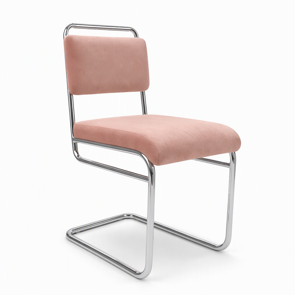 Silla de Comedor para el Hogar de Metal y Cuero Giratoria para Restaurante y Hotel