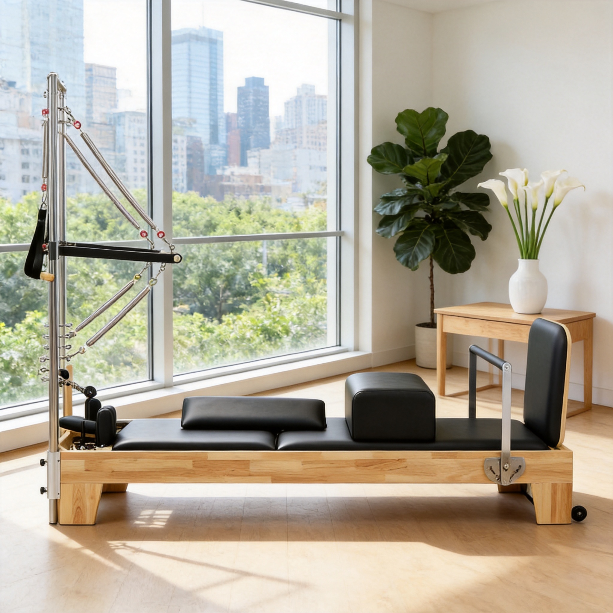 Commercial Pilates core bed, half-height oak frame, private instructor yoga equipment, full-body shaping, multi-functional, direct from the factory