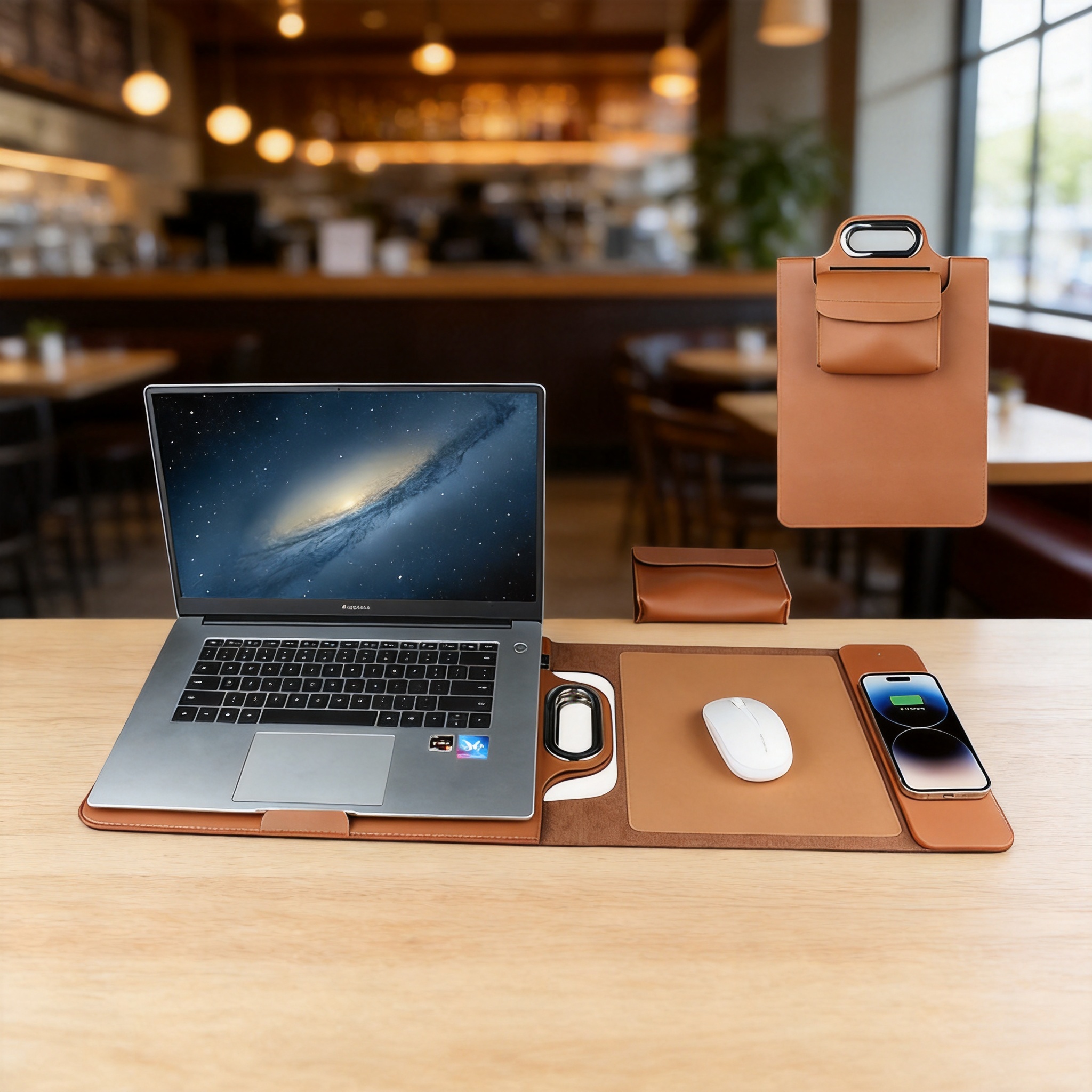 2025 Ultra-Thin Portable New Model Wireless Charging Laptop Bag Notebook Stand Earphones Mobile Phone Portable