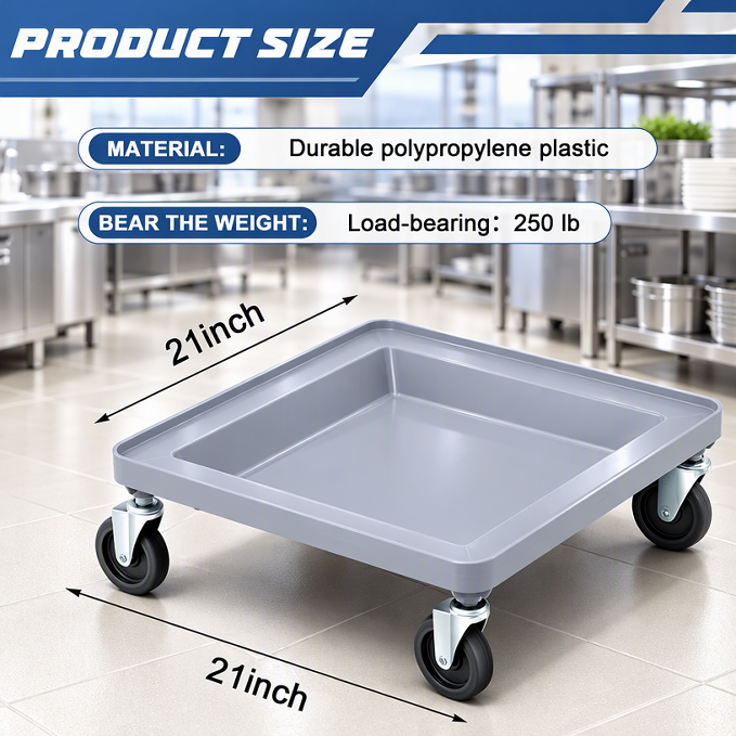 Dolly Glass Rack Cross-Border Plastic Cart with Wheels, Mobile Stainless Steel Tray, Specially Designed for Kitchens and Restaurants